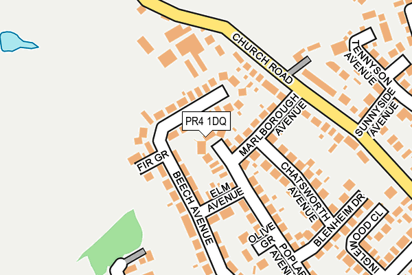 PR4 1DQ map - OS OpenMap – Local (Ordnance Survey)