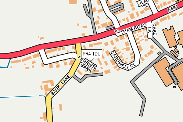 PR4 1DU map - OS OpenMap – Local (Ordnance Survey)