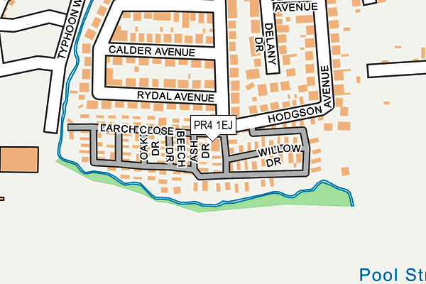 PR4 1EJ map - OS OpenMap – Local (Ordnance Survey)