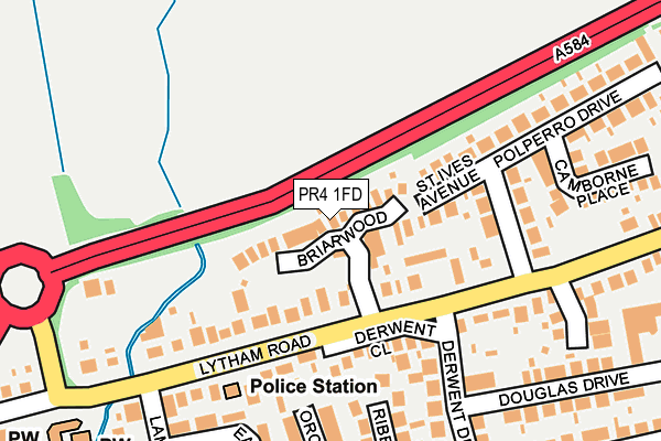 PR4 1FD map - OS OpenMap – Local (Ordnance Survey)