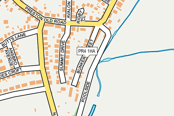 PR4 1HA map - OS OpenMap – Local (Ordnance Survey)
