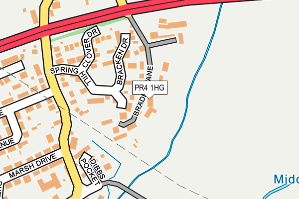 PR4 1HG map - OS OpenMap – Local (Ordnance Survey)