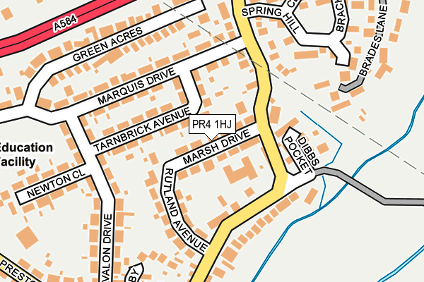PR4 1HJ map - OS OpenMap – Local (Ordnance Survey)
