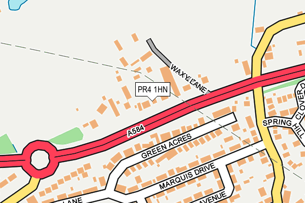 PR4 1HN map - OS OpenMap – Local (Ordnance Survey)