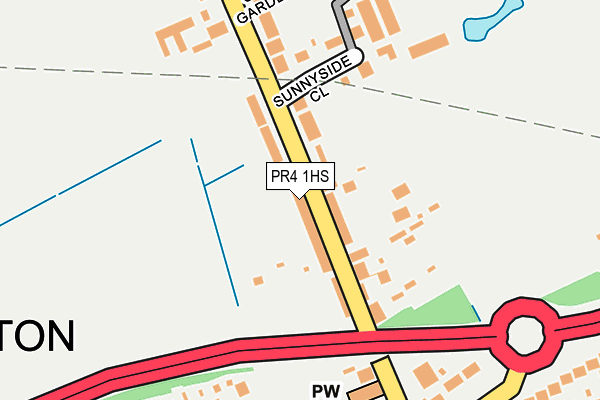 PR4 1HS map - OS OpenMap – Local (Ordnance Survey)