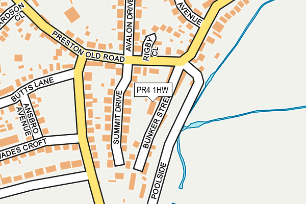 PR4 1HW map - OS OpenMap – Local (Ordnance Survey)