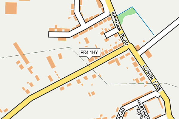 PR4 1HY map - OS OpenMap – Local (Ordnance Survey)
