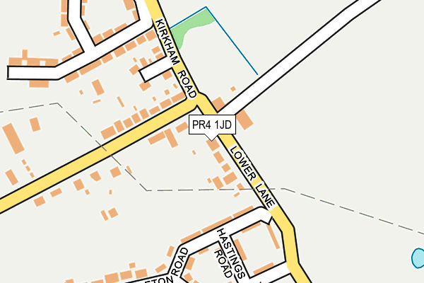 PR4 1JD map - OS OpenMap – Local (Ordnance Survey)