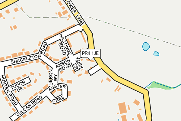 PR4 1JE map - OS OpenMap – Local (Ordnance Survey)