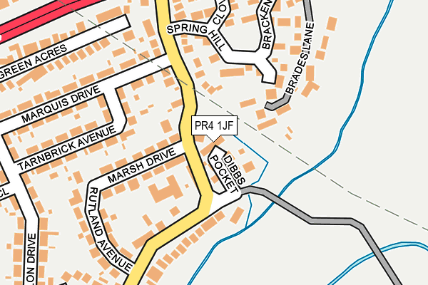 PR4 1JF map - OS OpenMap – Local (Ordnance Survey)