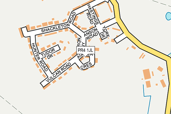 PR4 1JL map - OS OpenMap – Local (Ordnance Survey)