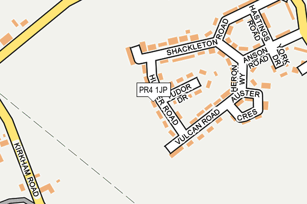 PR4 1JP map - OS OpenMap – Local (Ordnance Survey)