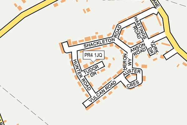 PR4 1JQ map - OS OpenMap – Local (Ordnance Survey)