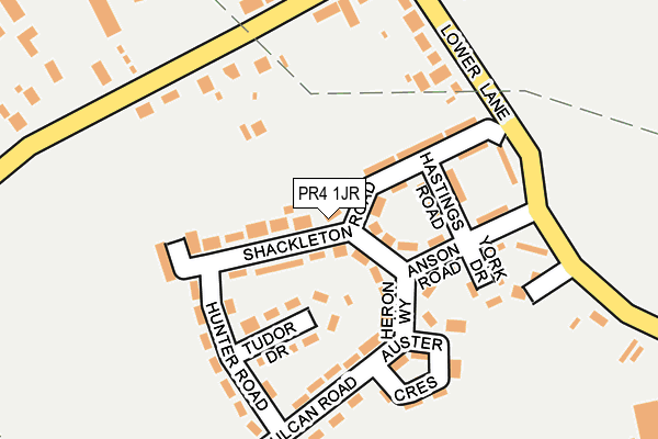 PR4 1JR map - OS OpenMap – Local (Ordnance Survey)