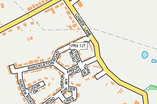 PR4 1JT map - OS OpenMap – Local (Ordnance Survey)