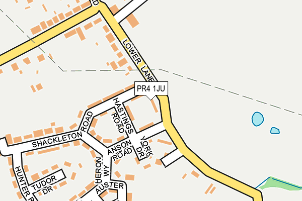 PR4 1JU map - OS OpenMap – Local (Ordnance Survey)