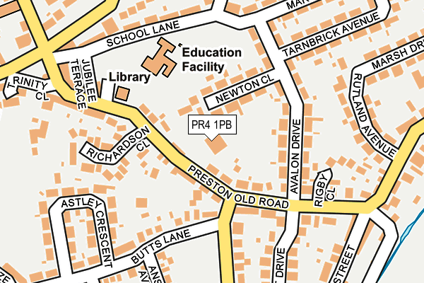 PR4 1PB map - OS OpenMap – Local (Ordnance Survey)
