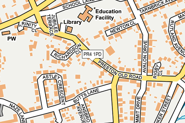 PR4 1PD map - OS OpenMap – Local (Ordnance Survey)