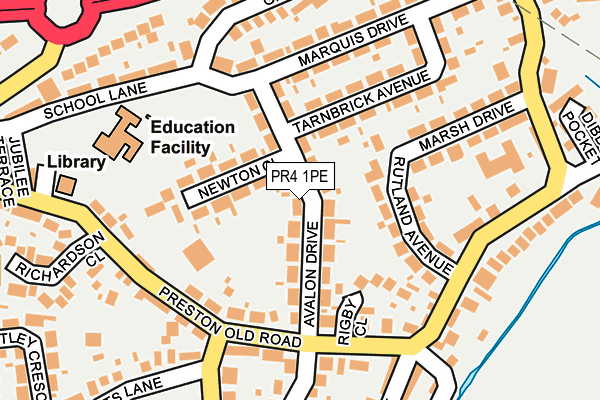 PR4 1PE map - OS OpenMap – Local (Ordnance Survey)