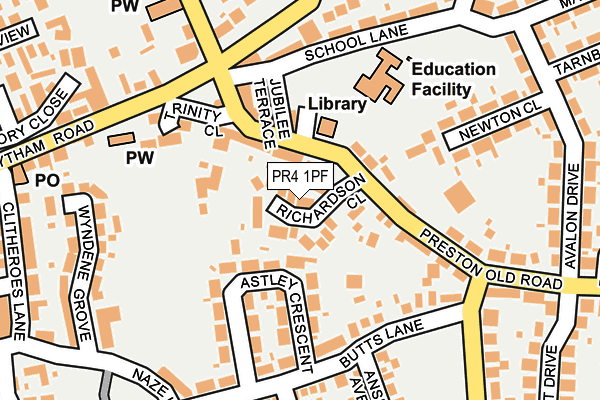 PR4 1PF map - OS OpenMap – Local (Ordnance Survey)