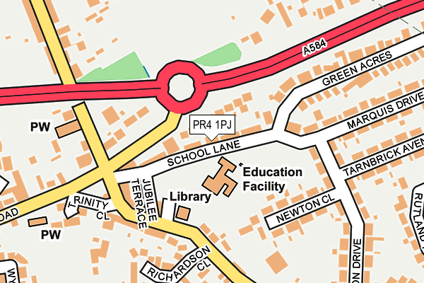 PR4 1PJ map - OS OpenMap – Local (Ordnance Survey)