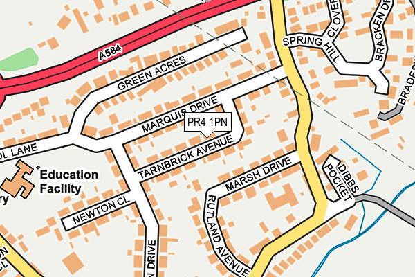 PR4 1PN map - OS OpenMap – Local (Ordnance Survey)