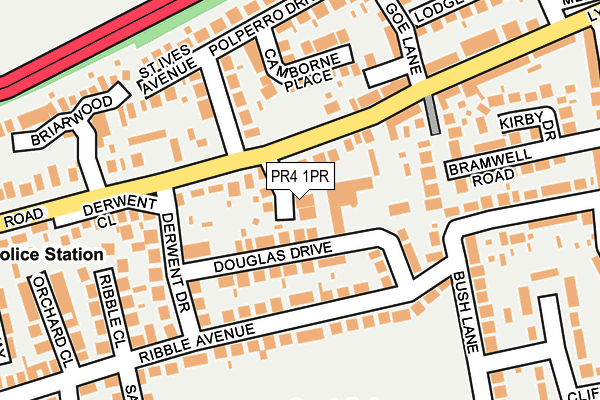 PR4 1PR map - OS OpenMap – Local (Ordnance Survey)