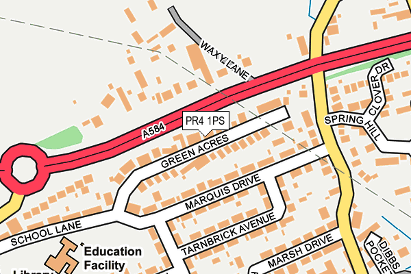 PR4 1PS map - OS OpenMap – Local (Ordnance Survey)