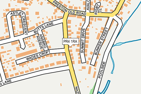 PR4 1RA map - OS OpenMap – Local (Ordnance Survey)