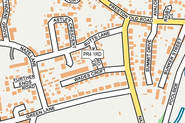 PR4 1RD map - OS OpenMap – Local (Ordnance Survey)