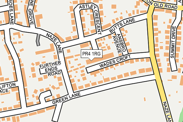 PR4 1RG map - OS OpenMap – Local (Ordnance Survey)