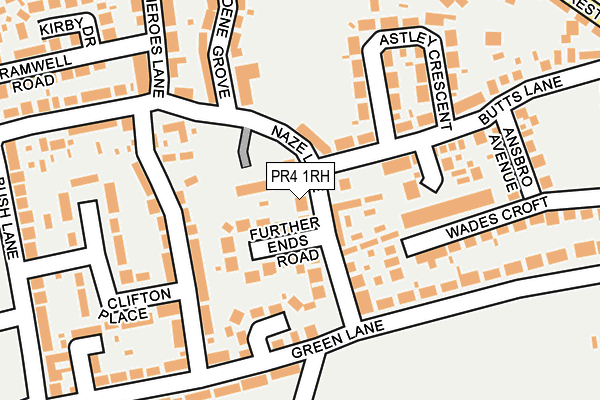 PR4 1RH map - OS OpenMap – Local (Ordnance Survey)
