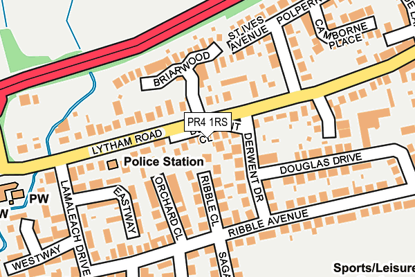 PR4 1RS map - OS OpenMap – Local (Ordnance Survey)