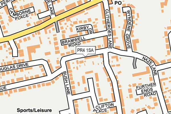 PR4 1SA map - OS OpenMap – Local (Ordnance Survey)