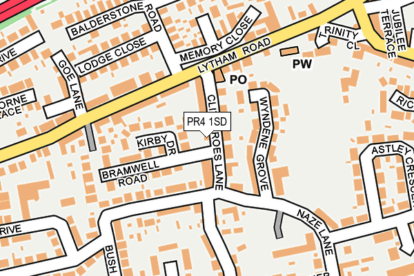 PR4 1SD map - OS OpenMap – Local (Ordnance Survey)