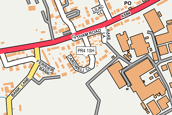 PR4 1SH map - OS OpenMap – Local (Ordnance Survey)