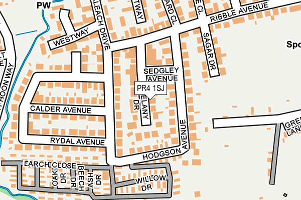 PR4 1SJ map - OS OpenMap – Local (Ordnance Survey)