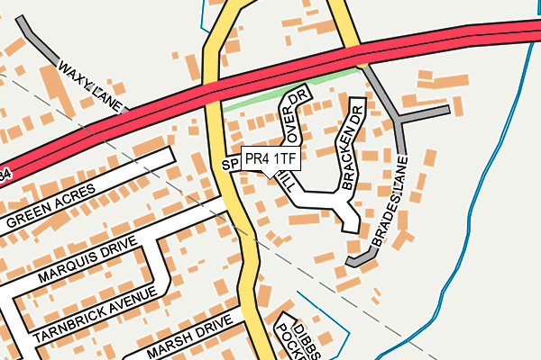 PR4 1TF map - OS OpenMap – Local (Ordnance Survey)