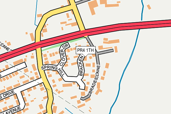 PR4 1TH map - OS OpenMap – Local (Ordnance Survey)