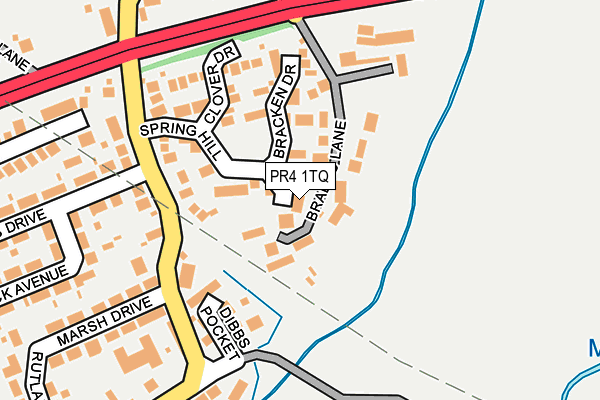 PR4 1TQ map - OS OpenMap – Local (Ordnance Survey)