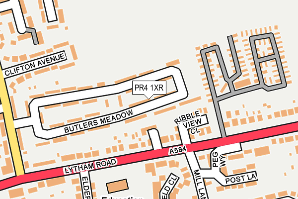 PR4 1XR map - OS OpenMap – Local (Ordnance Survey)