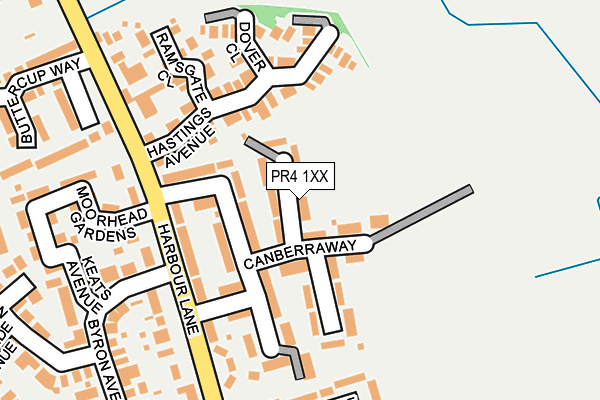PR4 1XX map - OS OpenMap – Local (Ordnance Survey)