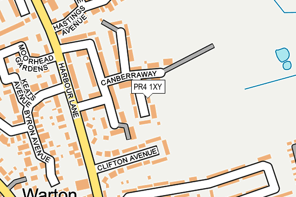 PR4 1XY map - OS OpenMap – Local (Ordnance Survey)