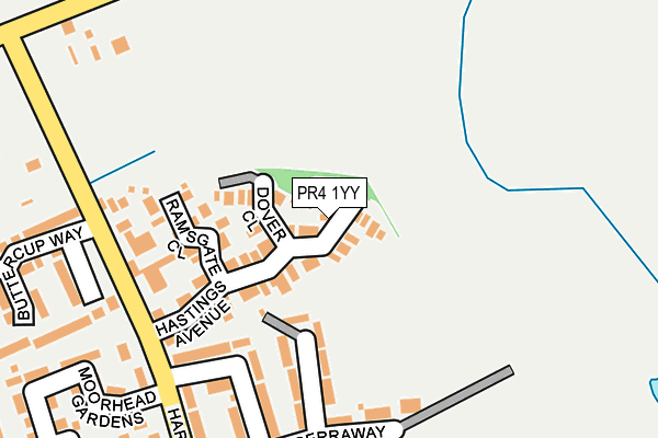 PR4 1YY map - OS OpenMap – Local (Ordnance Survey)