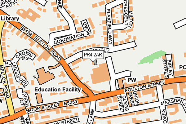 PR4 2AR map - OS OpenMap – Local (Ordnance Survey)