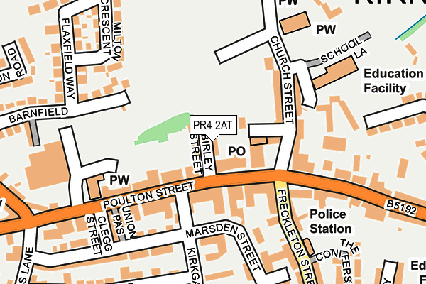 PR4 2AT map - OS OpenMap – Local (Ordnance Survey)