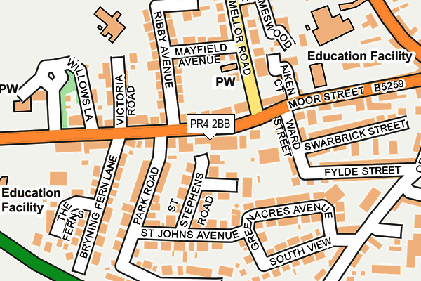 PR4 2BB map - OS OpenMap – Local (Ordnance Survey)