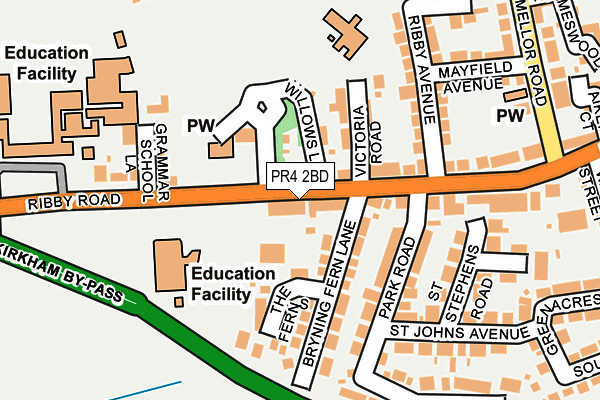 PR4 2BD map - OS OpenMap – Local (Ordnance Survey)