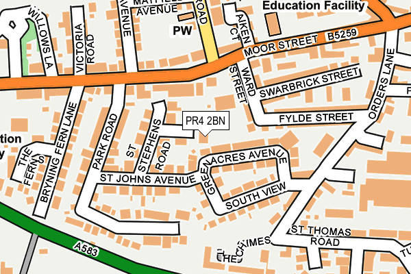 PR4 2BN map - OS OpenMap – Local (Ordnance Survey)