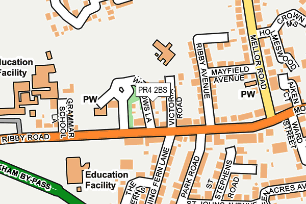 PR4 2BS map - OS OpenMap – Local (Ordnance Survey)